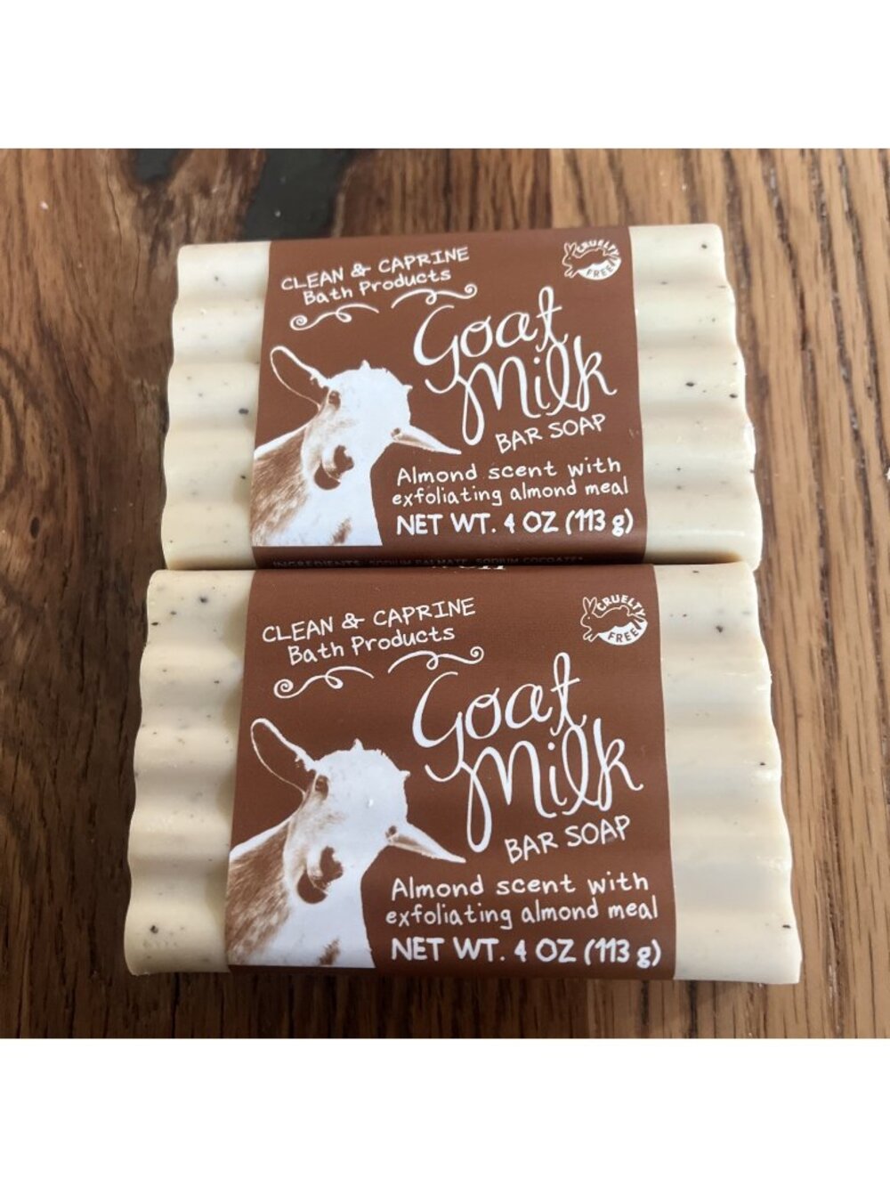 Lot Of 2 ALMOND scent Goat Milk Soap USA Made Simply Be Well